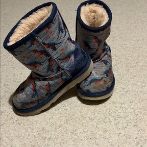 UGG Kids' Blue and Red Dinosaur Boots
